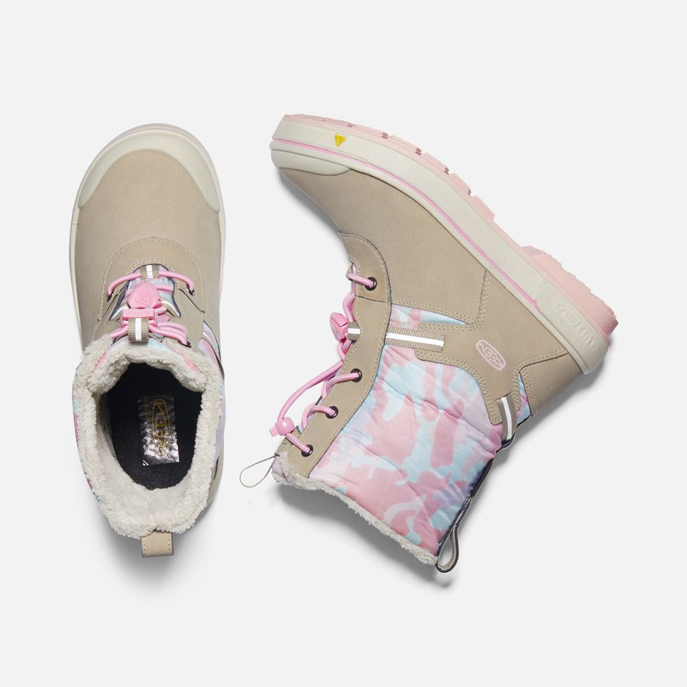 Keen Vinterkängor Barn Beige/Rosa - Kelsa Waterproof - 479680JRU